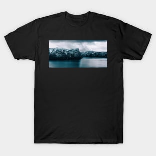 Nordic Winter - Dramatic Coastal Landscape on Cold Moody Winter T-Shirt